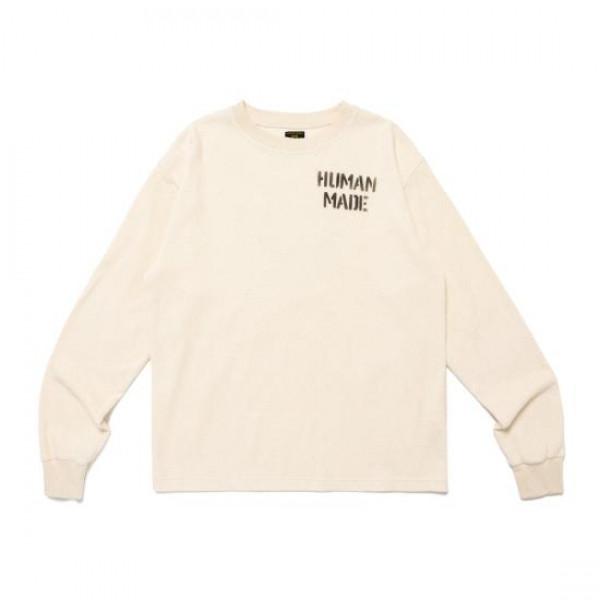 Humanmade White Thermal Long Sleeve T-Shirt HM28CS006