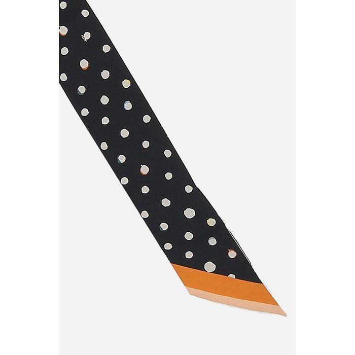 FENDI Optical Raphia Silk Scarf Navy/White