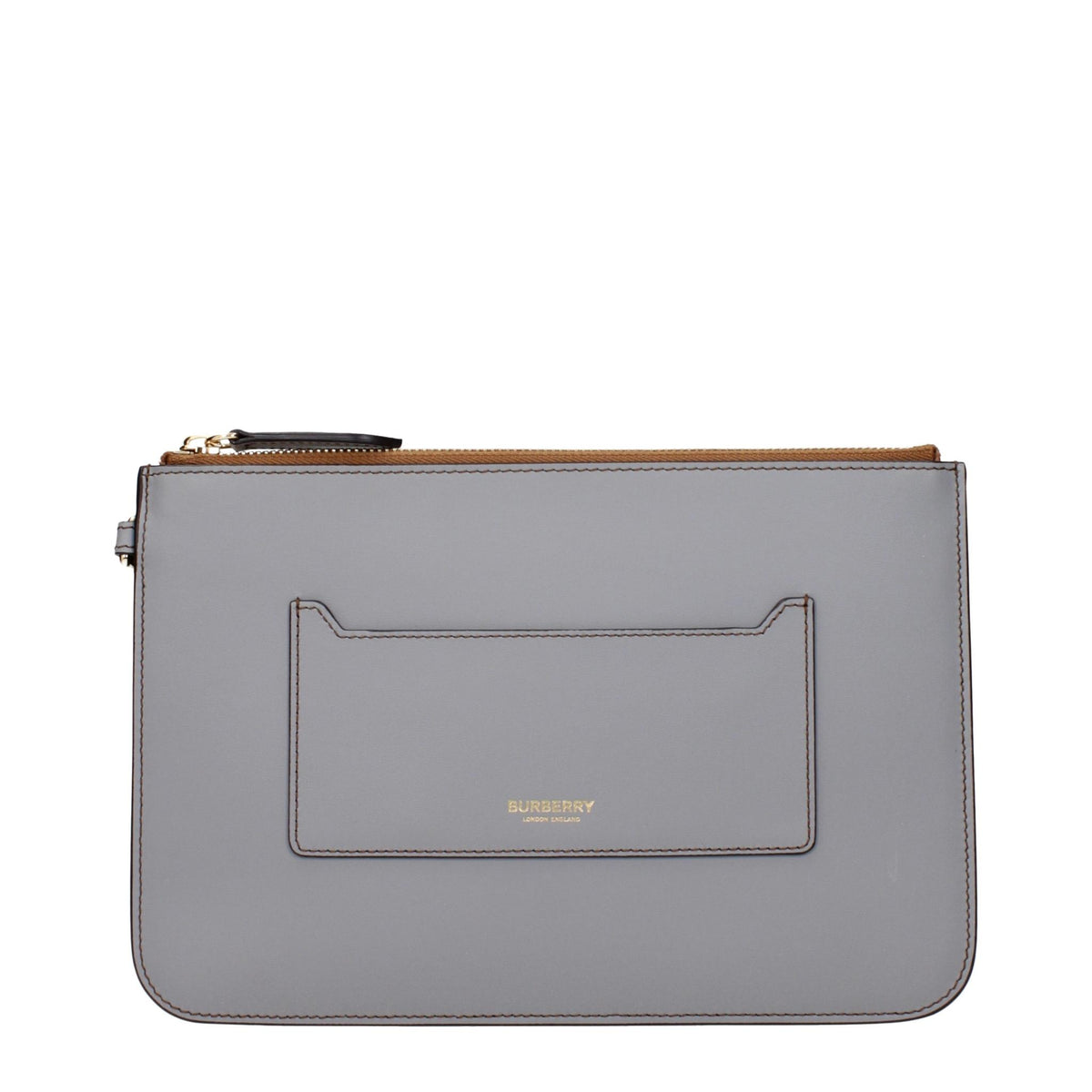BURBERRY Black Leather Zip Pouch