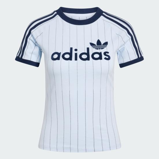 Adidas Women’s Short Sleeve T-Shirt KQ9063 Crystal Sky Night Indigo DOM