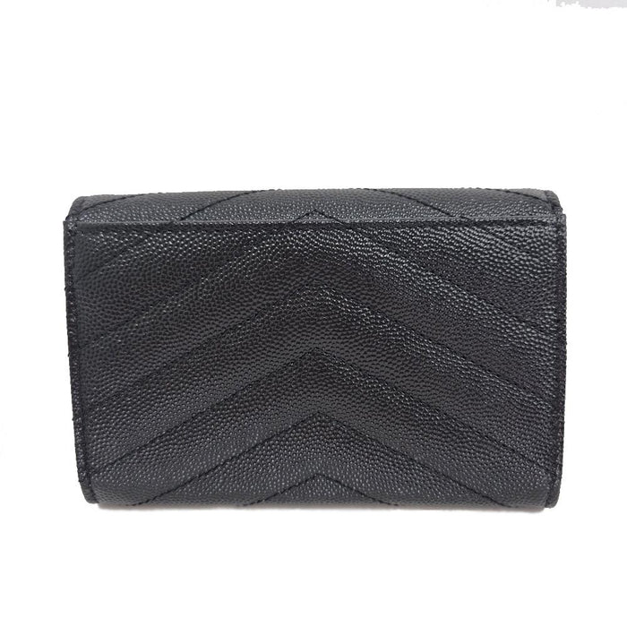 Saint Laurent Matelasse Envelope Quilted Card Holder Black Gol 414404 BOW01 1000