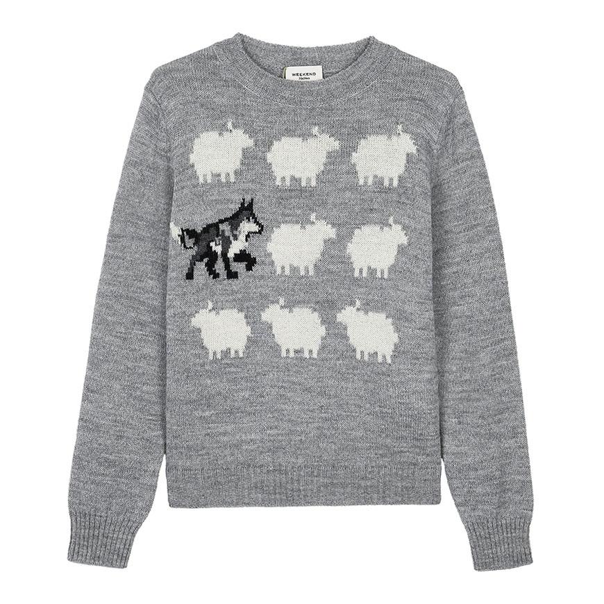 Max Mara Alpaca Wool Round Neck Knit Sweater for Women