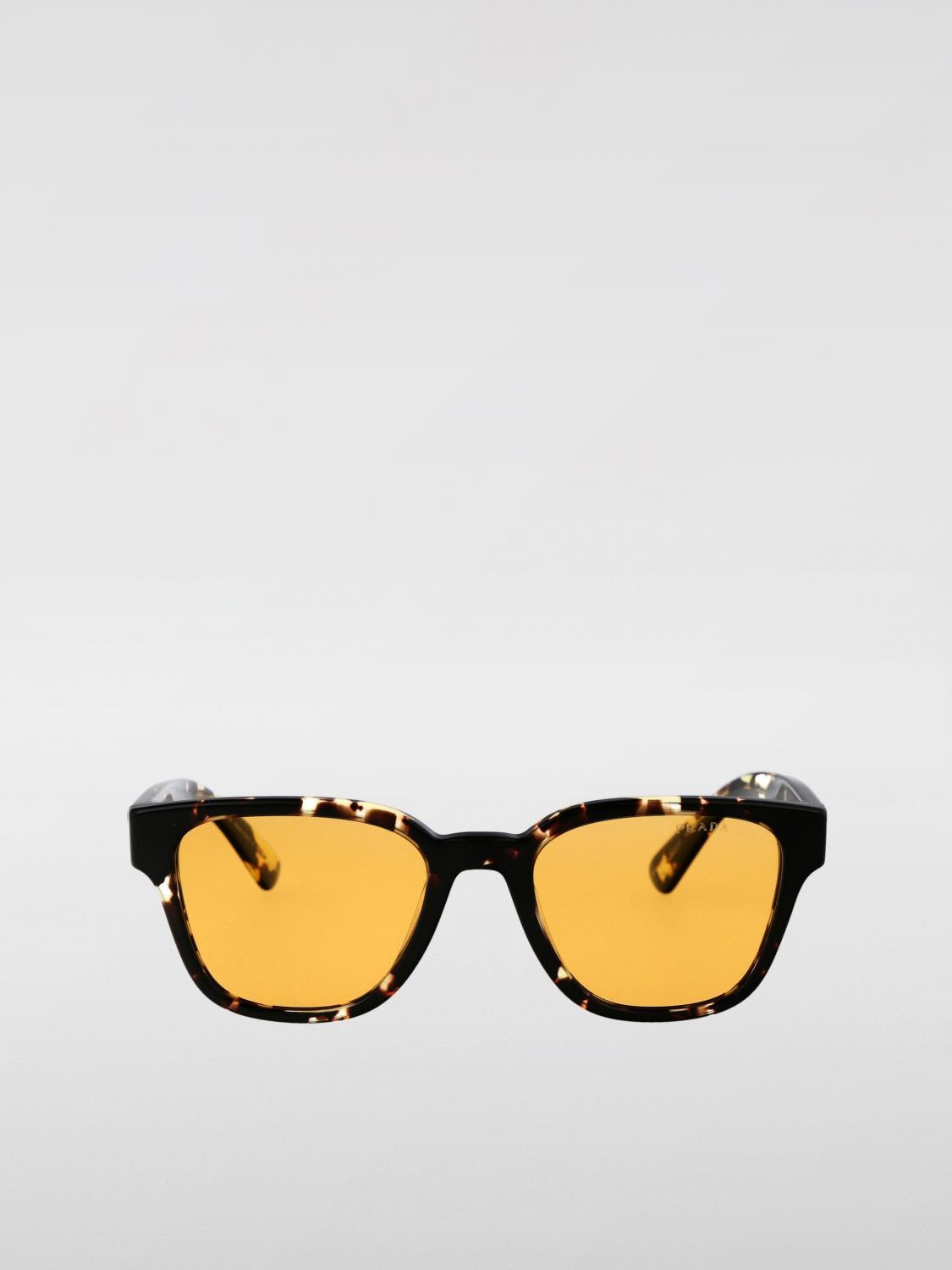 PRADA Gray Acetate Rectangle Sunglasses for Men