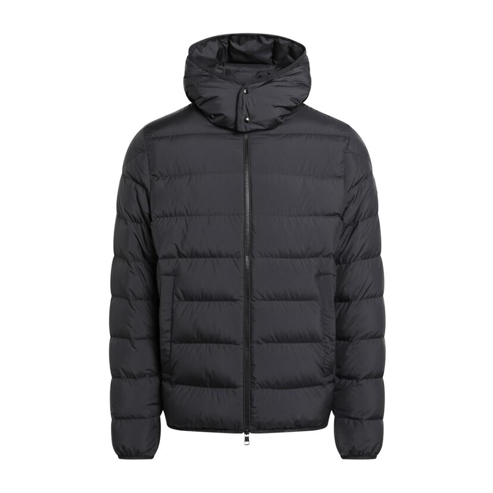 Moncler Black Hooded Down Puffer Jacket with Logo Patch 1A00224 597YW 999