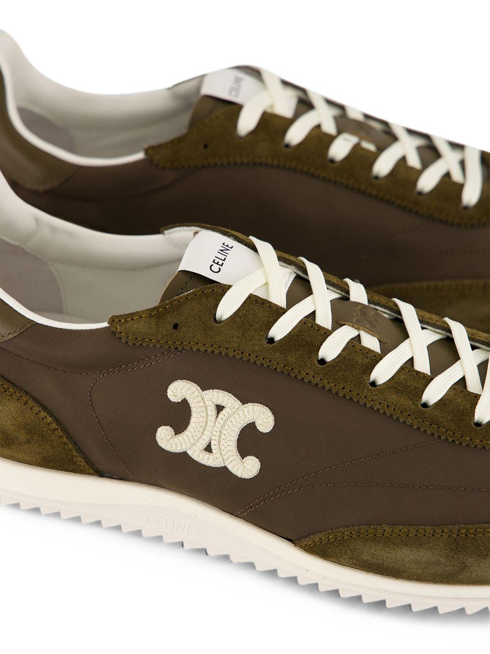 CELINE White Leather Low-Top Sneakers for Men