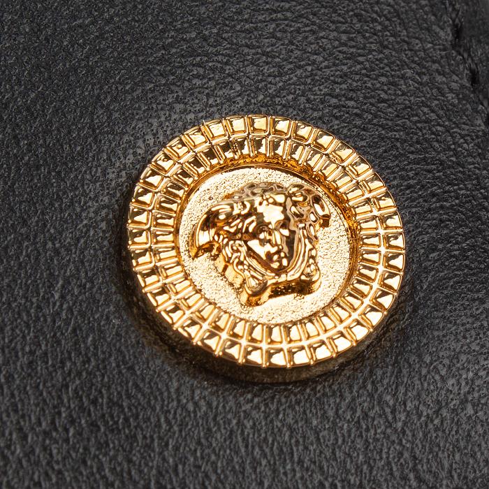 Versace Medusa Money Clip Card Holder Black Unisex