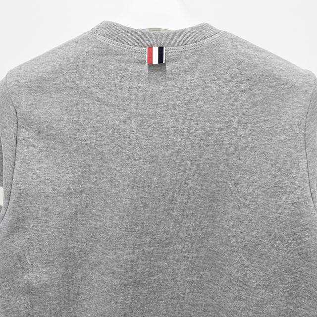THOM BROWNE 4-Bar Armband Loopback Classic Sweatshirt Gray Unisex