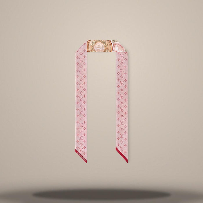 Louis Vuitton Pink Monogram Silk Bandeau Scarf
