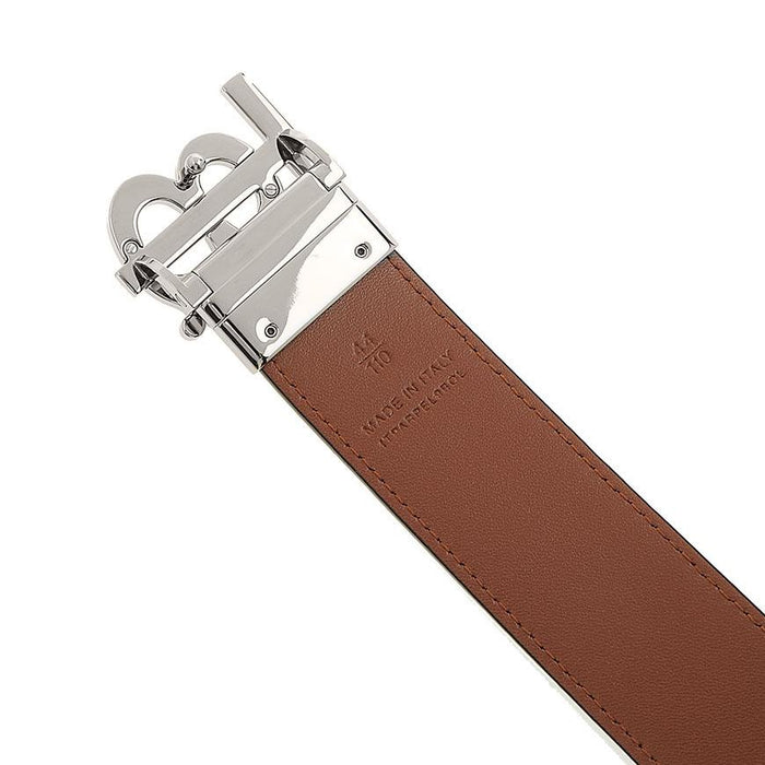 BURBERRY Men’s Reversible TB Plaque Leather Belt Black 35mm