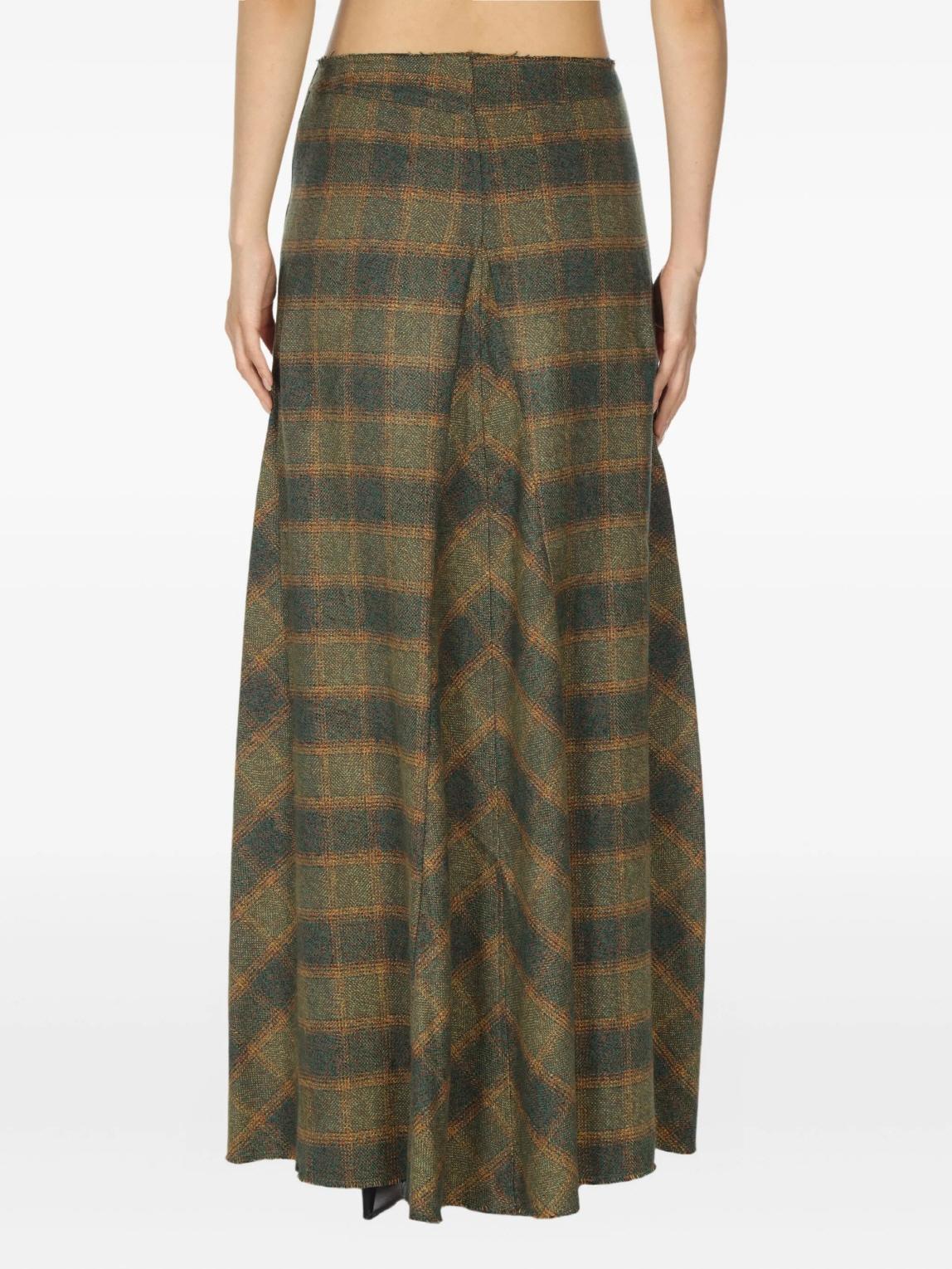OUR LEGACY Vilnius Low Twist Check Rebel Long Skirt