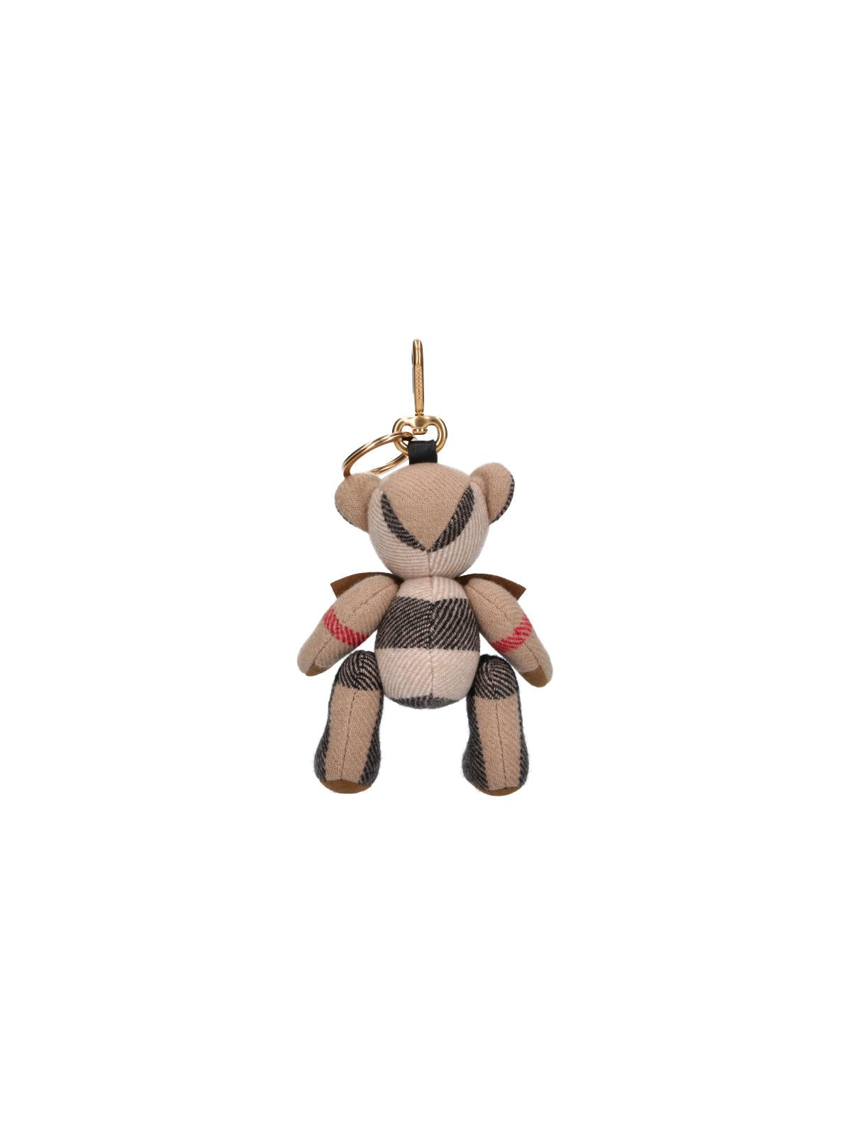 BURBERRY Gold-Tone Logo Keyring Keychain Accessory