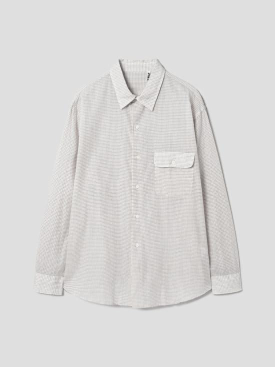 KAPTAIN SUNSHINE White Pincheck Long Sleeve Shirt