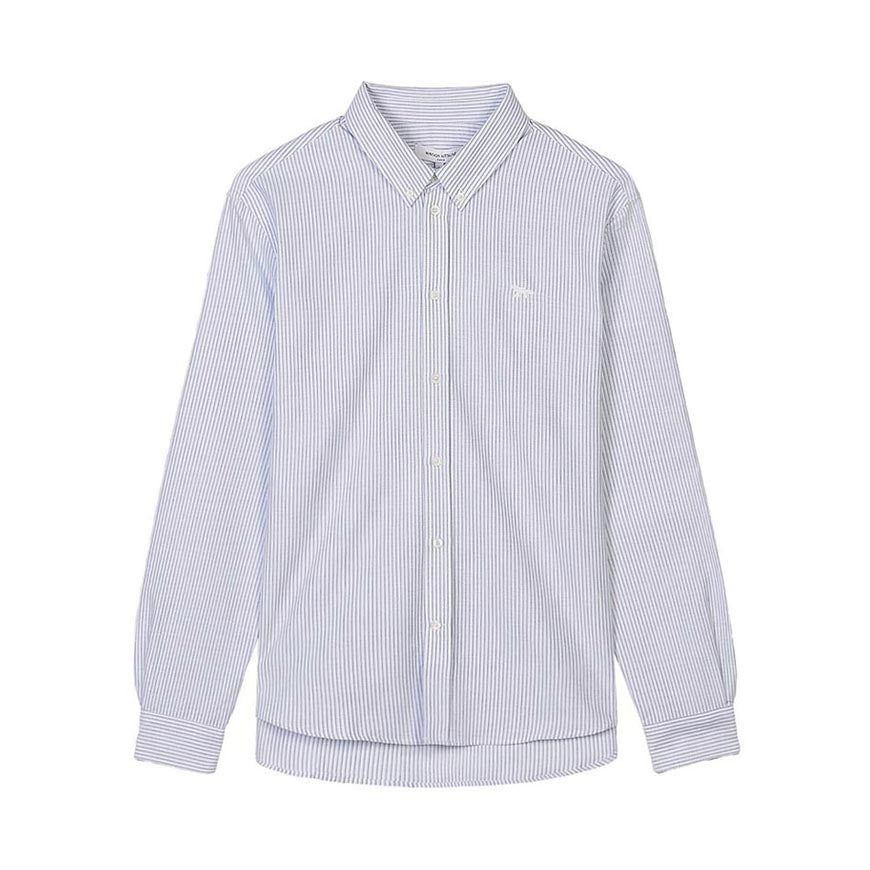 Maison Kitsune Men’s Profile Stripe Long Sleeve Shirt QM00411 WC5098 0491