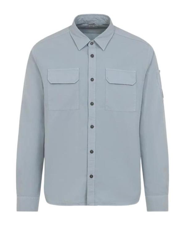 CP Company Garment-Dyed Long Sleeve Lens Shirt Organic Cotton