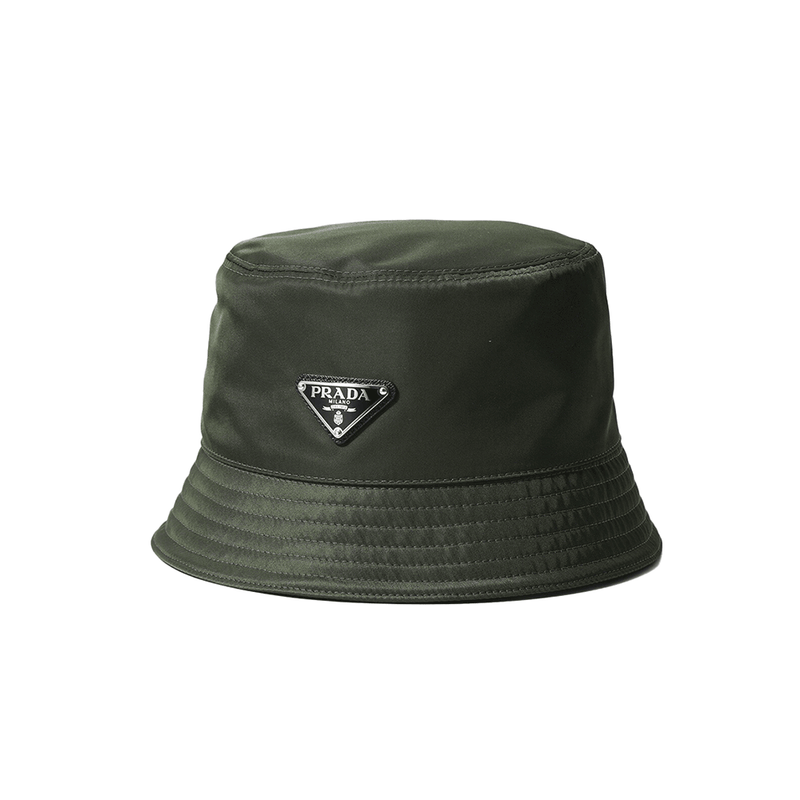 PRADA Re-Nylon Triangle Logo Bucket Hat