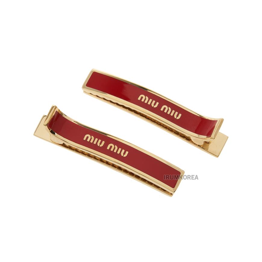 Miu Miu Engraved Hair Clip Women’s Black Accessory
