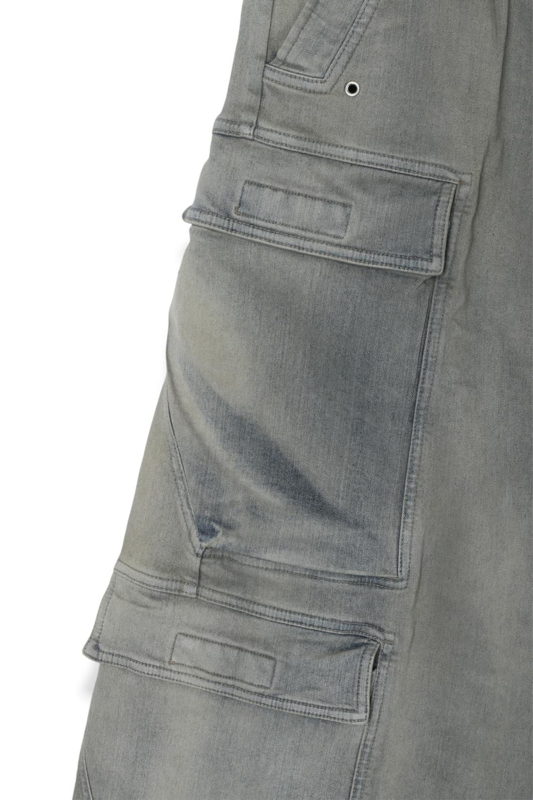 Rick Owens DRKSHDW Double Cargo Jumbo Belas Sky Stretch Denim P DU02D2398 SKY 46
