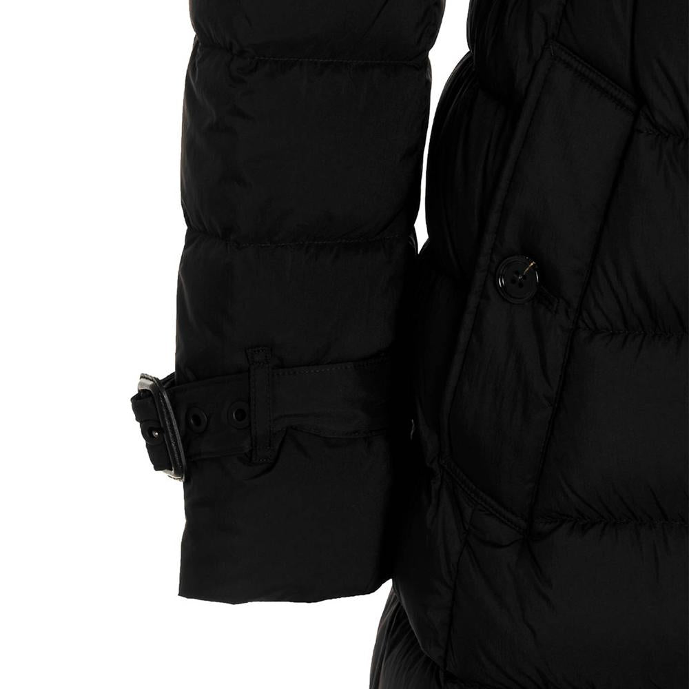 BURBERRY Black Belted Long Down Puffer Coat