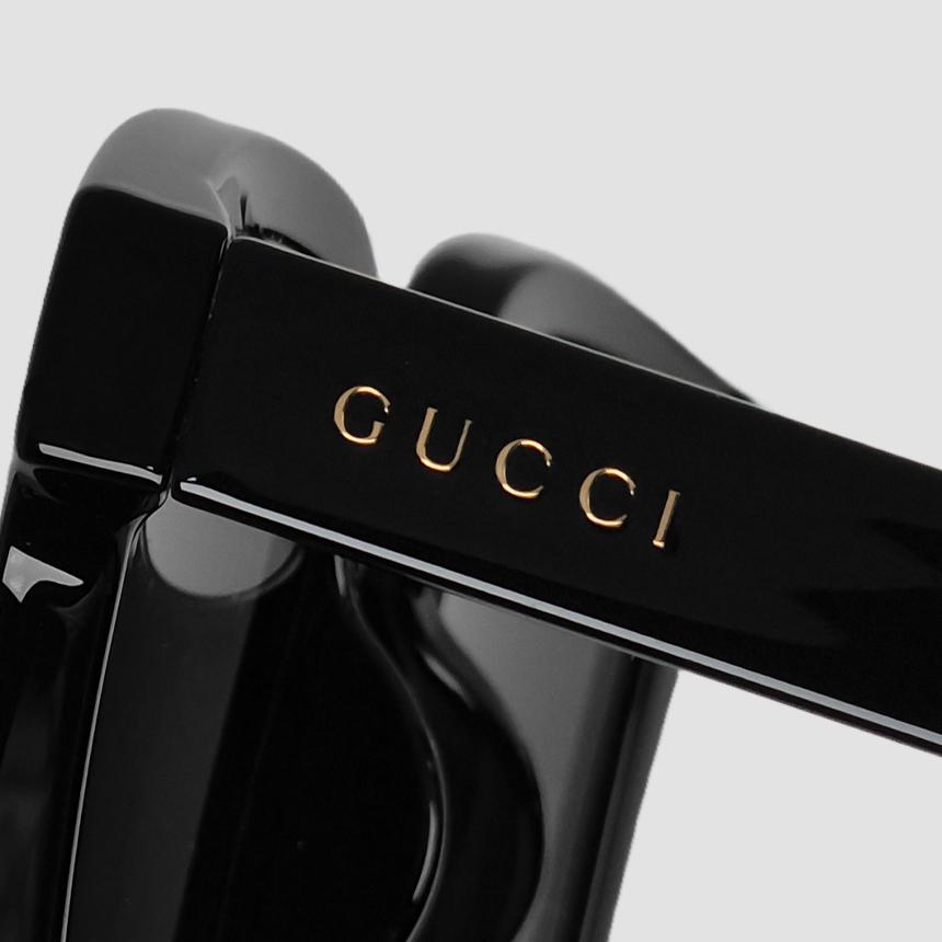 GUCCI Black Acetate Asian Fit Unisex Sunglasses GG1582SK 001