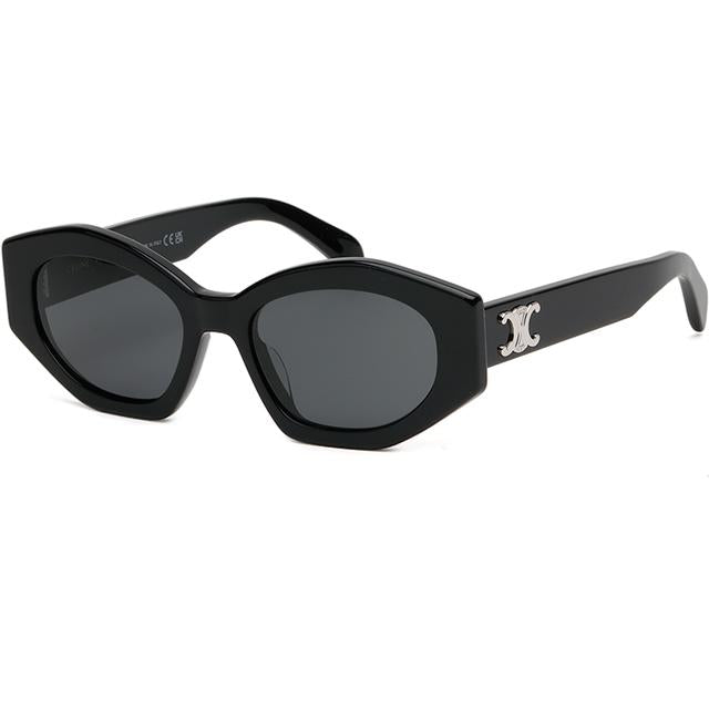 CELINE Triomphe Oval Acetate Sunglasses Unisex CL40238U 01A
