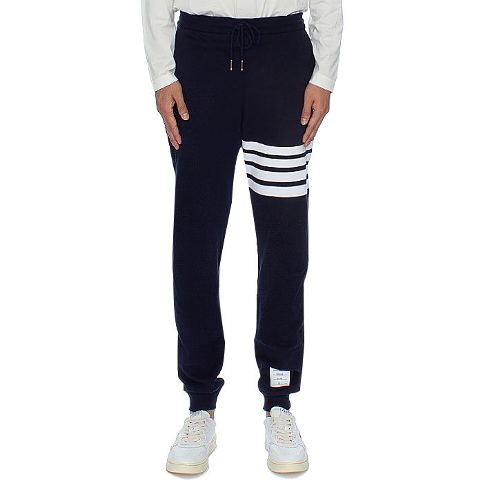 THOM BROWNE Classic Loopback Four-Bar Sweatpants Navy