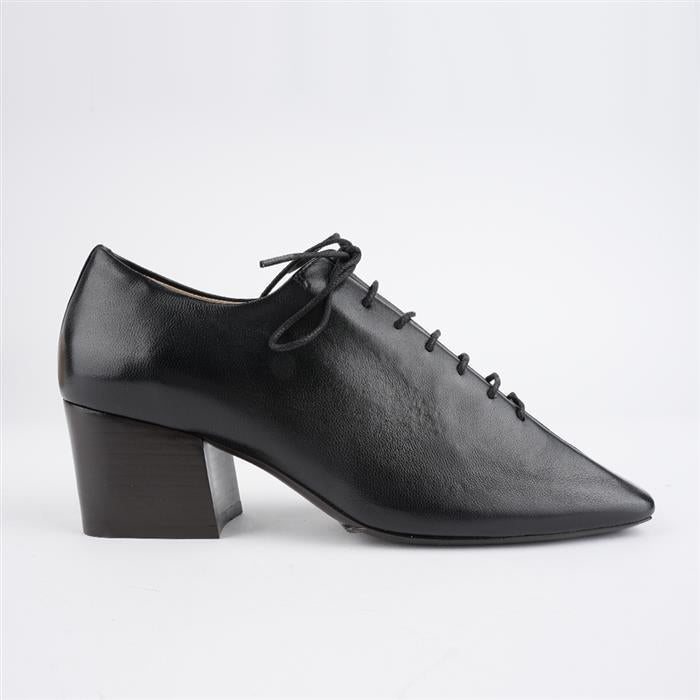 Lemaire Women’s Black Leather Lace-Up Derby Shoes