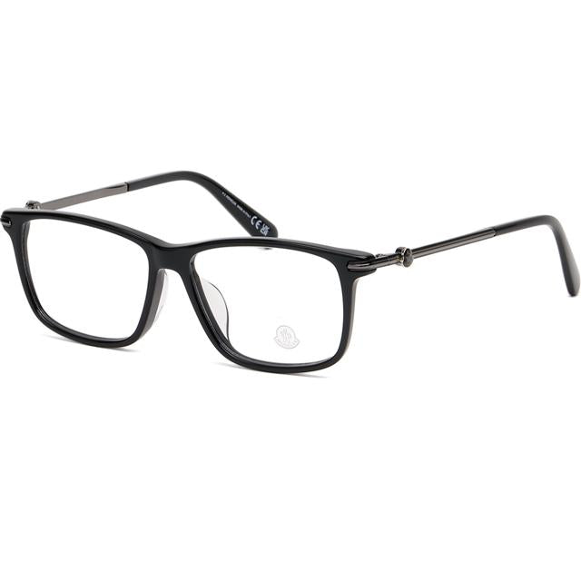 Moncler Black Square Acetate Eyeglass Frames Asian Fit ML5205F 001