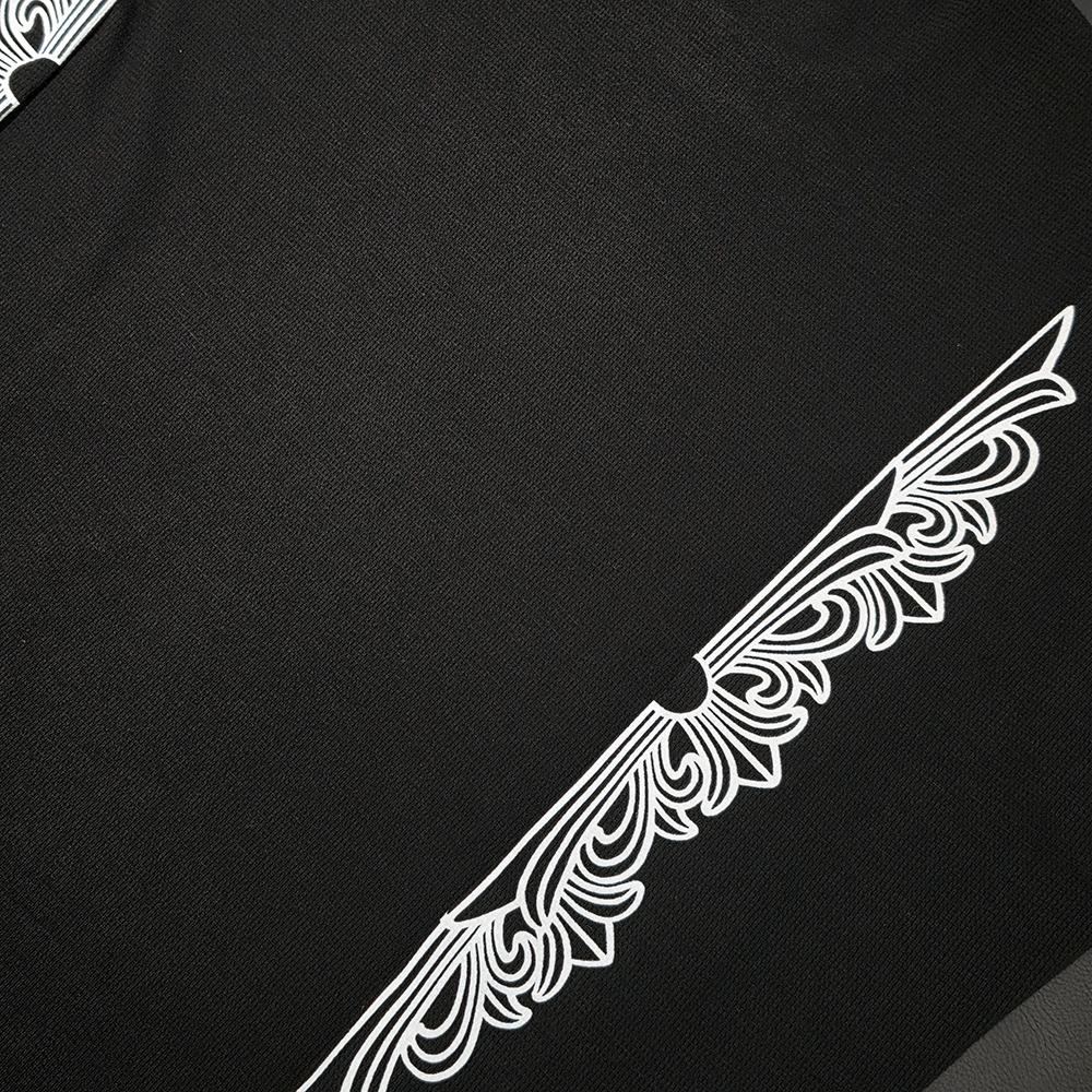 Chrome Hearts Horseshoe Logo Waffle Thermal Floral Long Sleeve T-Shirt Black