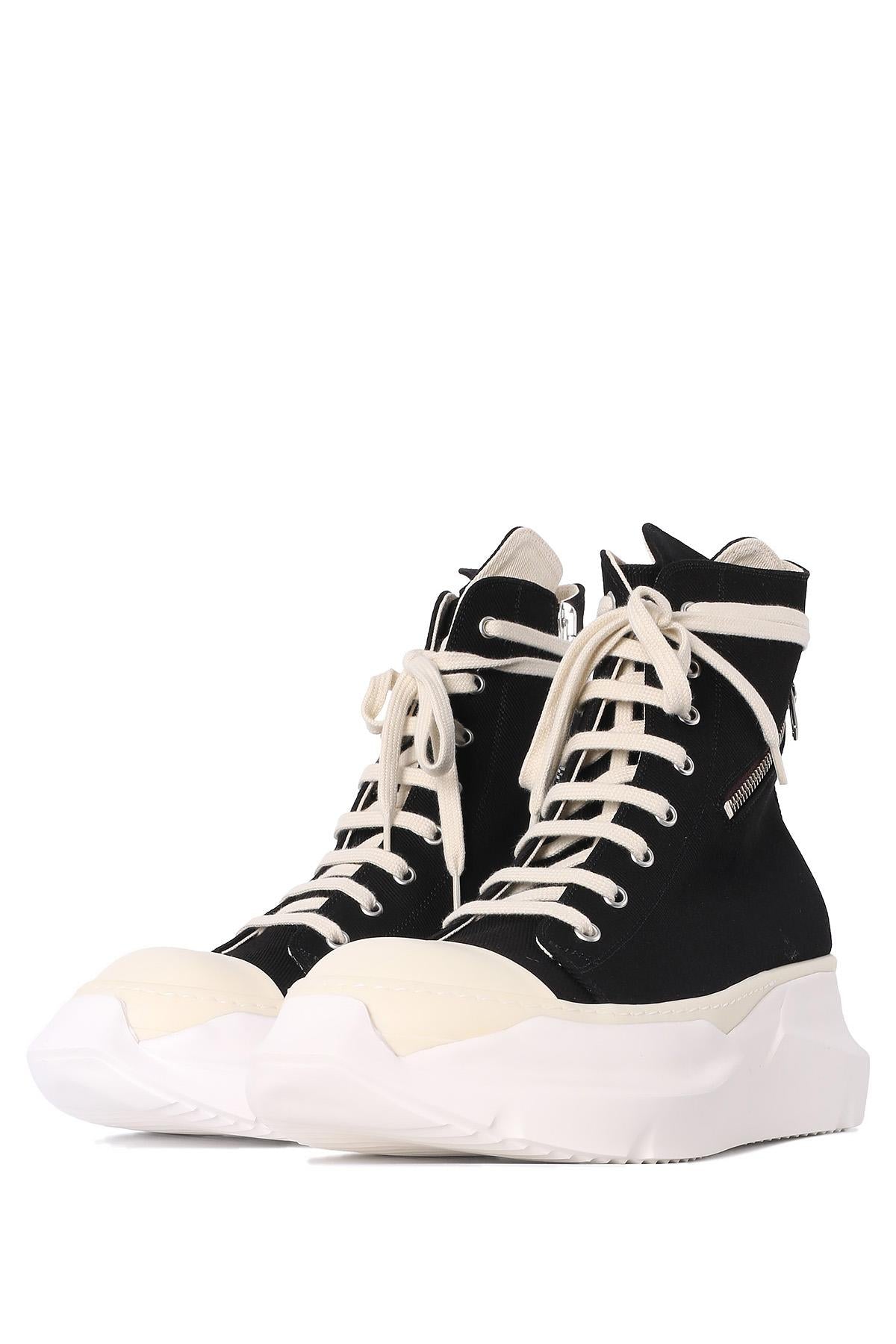 Rick Owens Black Milk DRKSHDW Cargo Abstract High-Top Sneakers
