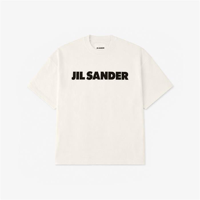 JIL SANDER Logo Short Sleeve T-Shirt for Men White Cotton