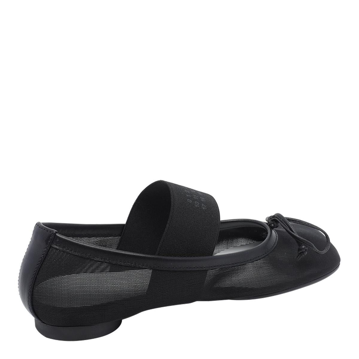 Maison Margiela Black Leather Ballet Flats
