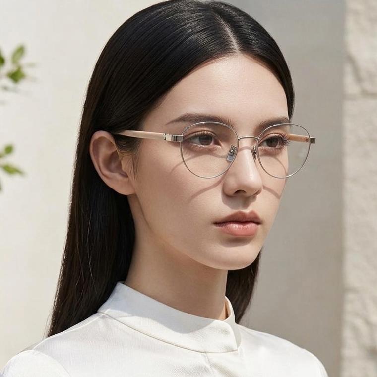 KENZO Round Silver Metal Eyeglass Frames Unisex KZ50153F 016