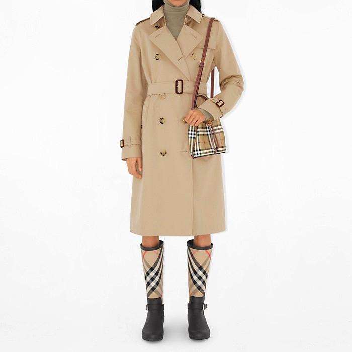 BURBERRY Mini TB Check Bucket Shoulder Bag