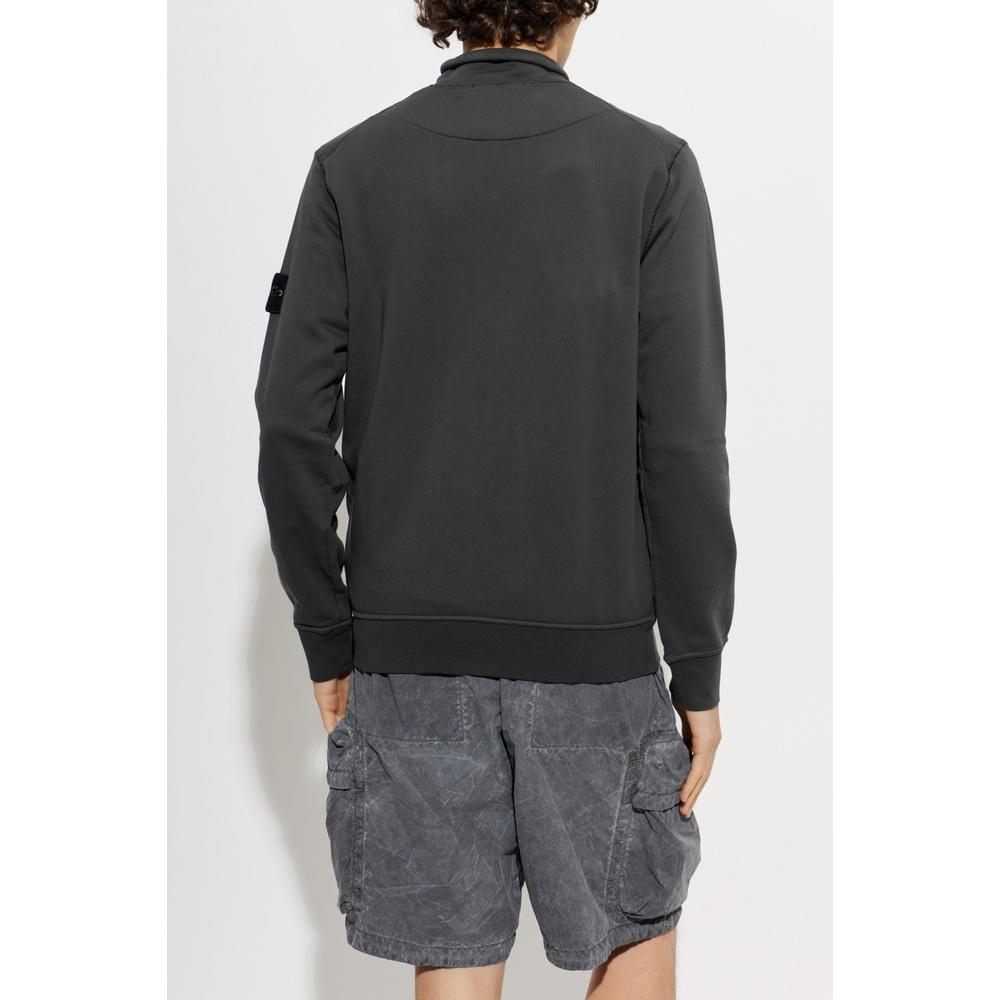 STONE ISLAND Organic Cotton Fleece Men’s Track Jacket Navy