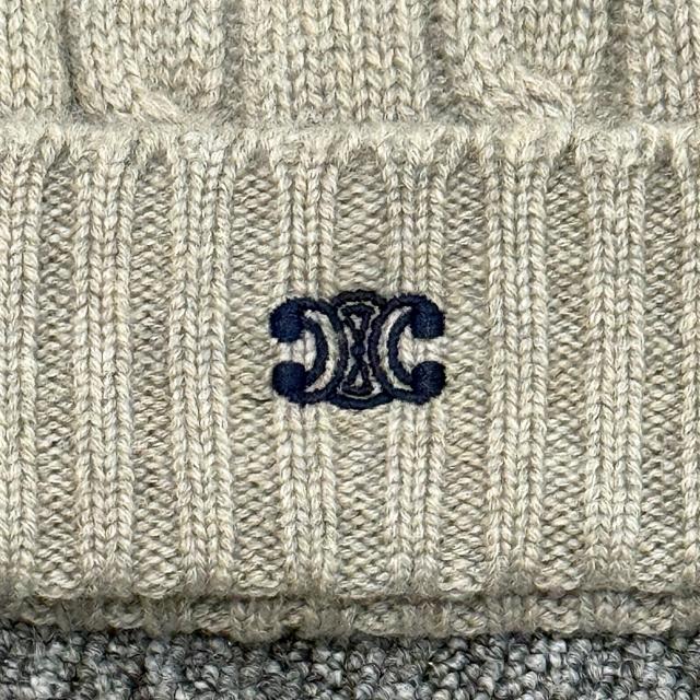 CELINE Triomphe Logo Cashmere Beanie Hat Unisex 2AD5I362W 08GC