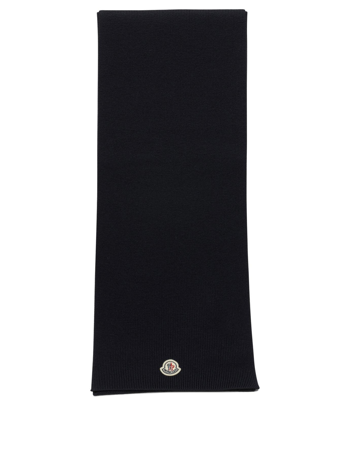 Moncler Wool Knit Scarf for Men Navy