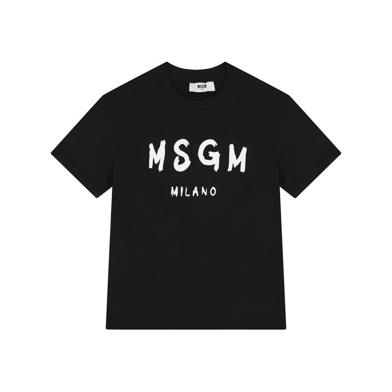 MSGM Kids Women’s Jersey T-Shirt Black S6MSJUTH001 110