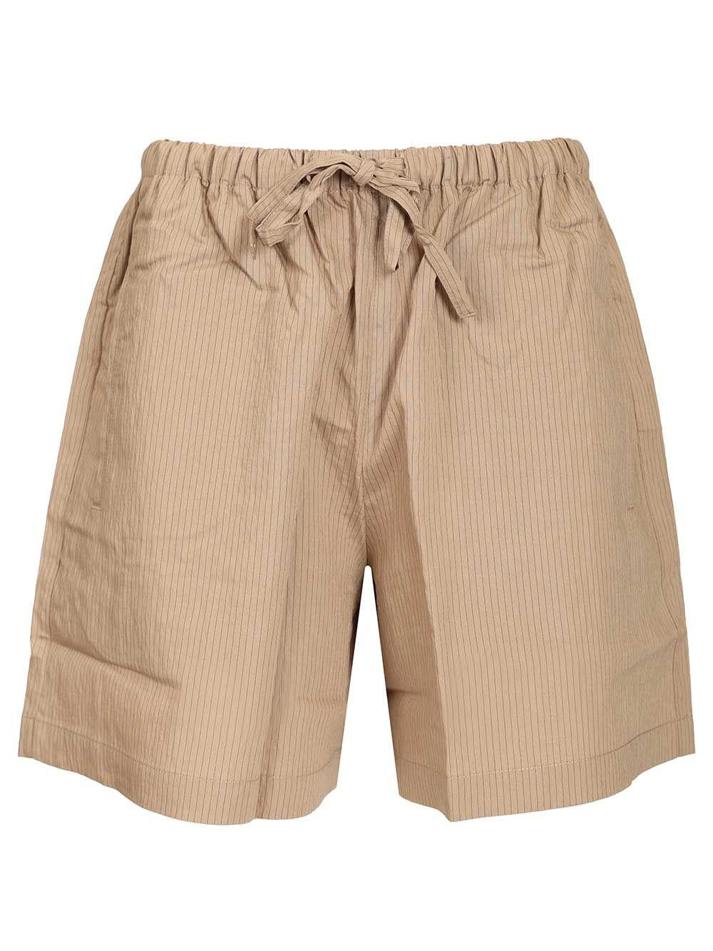 Maison Kitsune Cotton Twill High-Rise Shorts