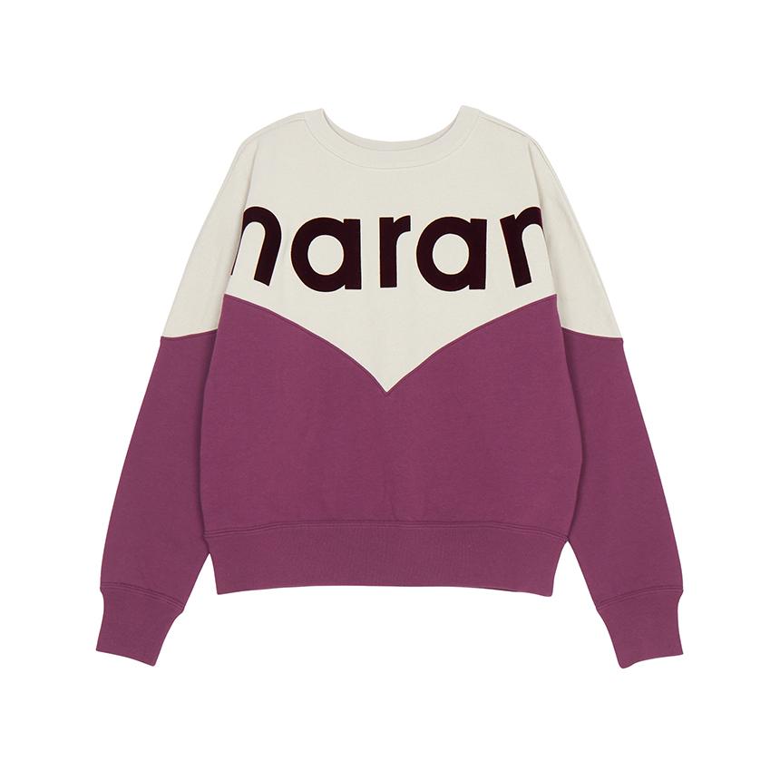 Isabel Marant Houston Fleece-Lined Crewneck Sweatshirt Ecru Unisex