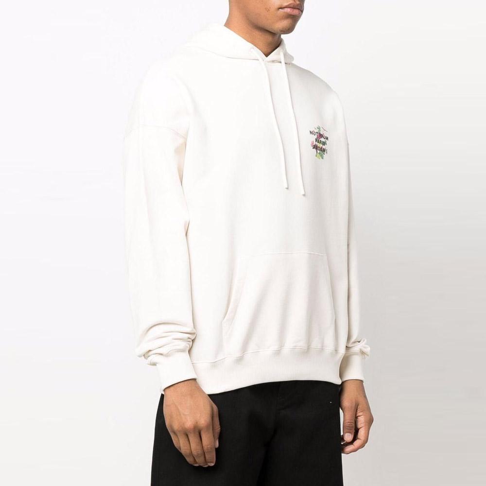 DROLE DE MONSIEUR Cream Grape Slogan Print Hoodie