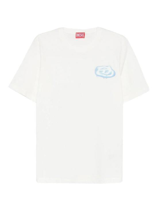 DIESEL Black Cotton Short Sleeve T-Shirt A202840PLAT141 DOM