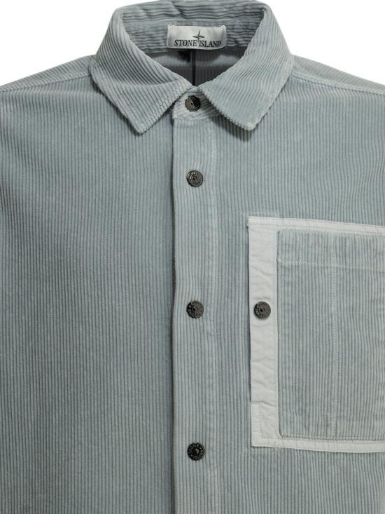 STONE ISLAND Long Sleeve Shirt Men’s Cotton Cas 1200016 S0212 V0049 ASH GREY DOM