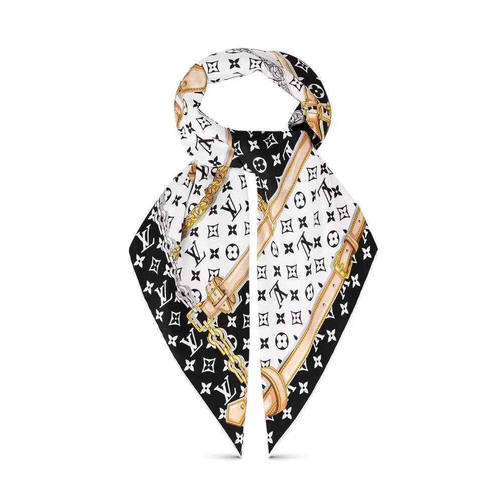 Louis Vuitton Monogram Confidential Square Scarf Black Brow M78667 M78666 M79594