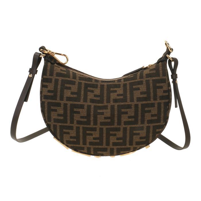 FENDI Fendigraphy Mini Leather Shoulder Bag