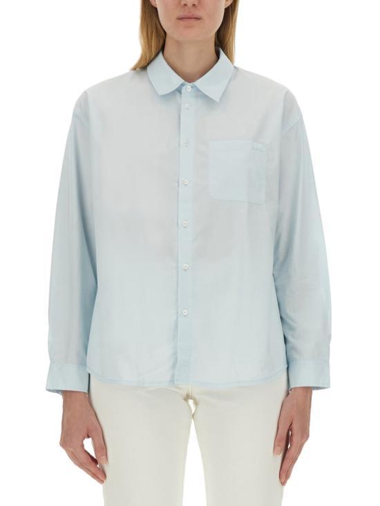 A.P.C. Cotton Button-Down Shirt for Women COEVDF12550IAV DOM