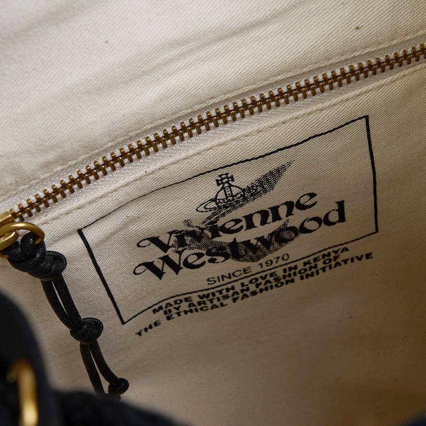 Vivienne Westwood Highland Small Backpack Black Leather Women