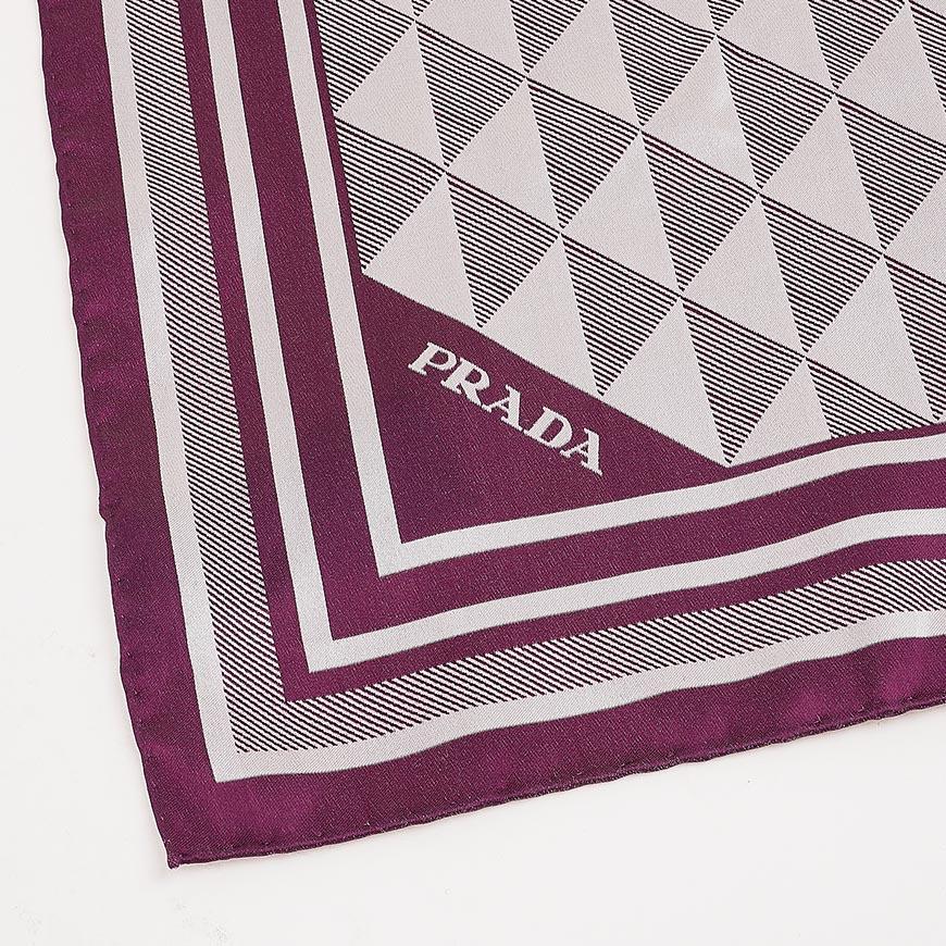PRADA Women's Silk Jacquard Scarf 1FF004 2C81 F0203 1