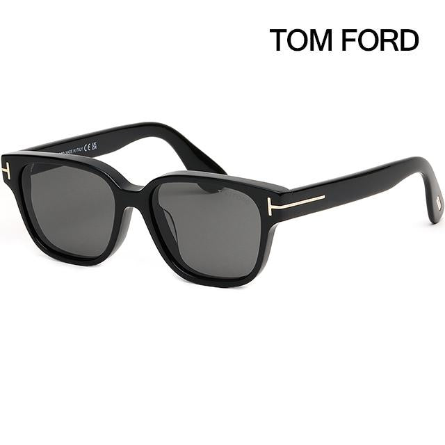 TOM FORD Black Acetate Asian Fit Unisex Sunglasses