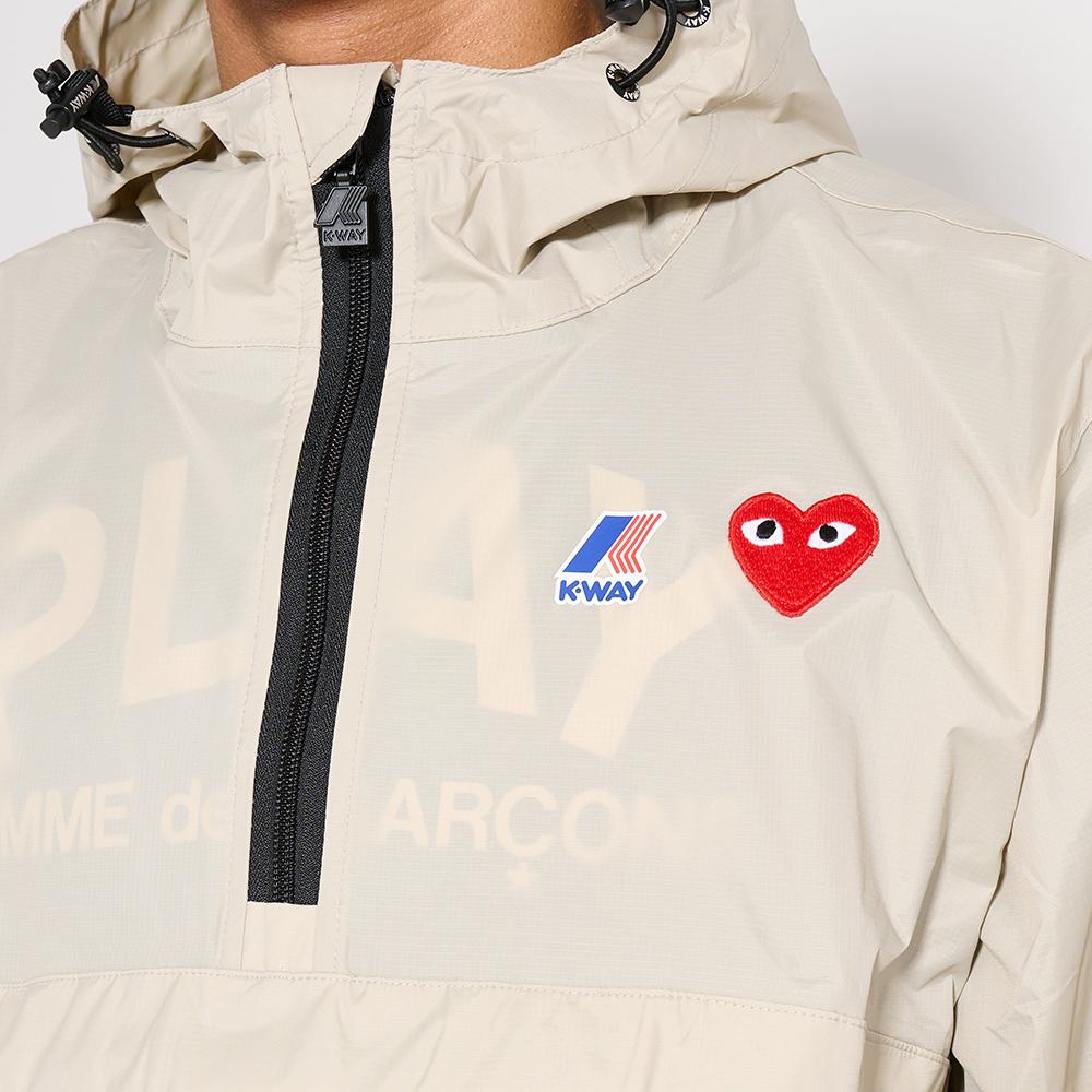 Comme des Garcons x K-Way Beige Unisex Anorak Jacket AZ J502 051 3