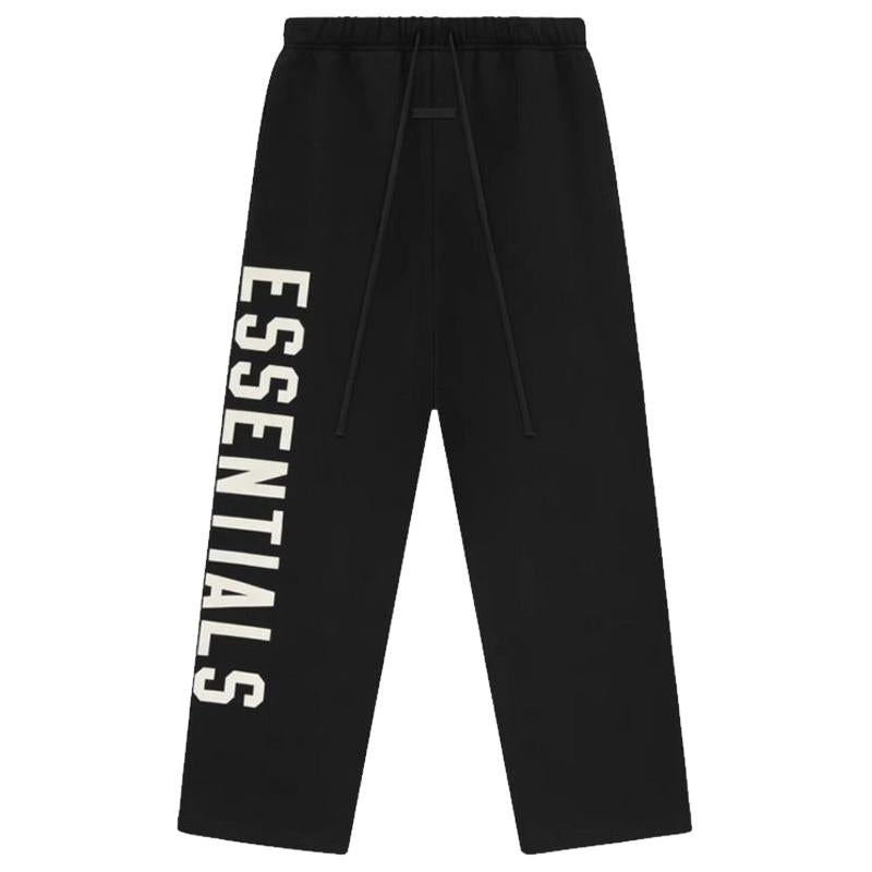 Fear of God Essentials Fleece Big Logo Relaxed Sweatpants Dark Heather Black